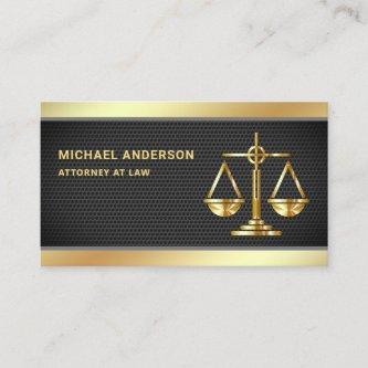 Black Mesh Gold Justice Scale Lawyer Attorney
