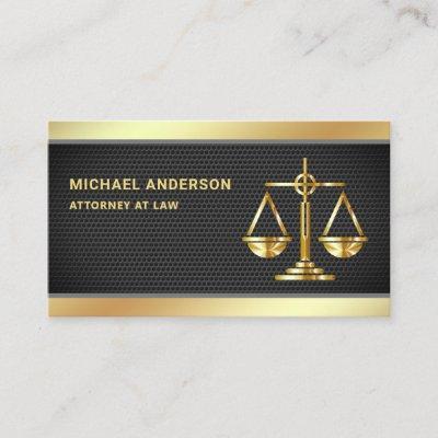 Black Mesh Gold Justice Scale Lawyer Attorney