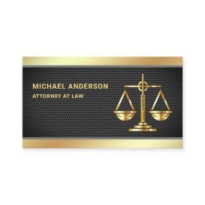 Black Mesh Gold Justice Scale Lawyer Attorney