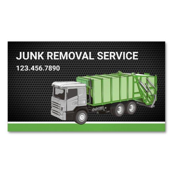 Black Mesh Junk Removal Service Garbage Truck  Magnet