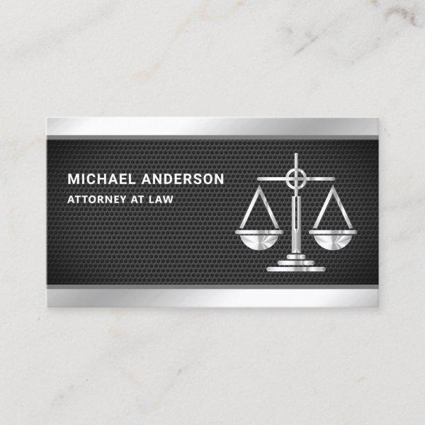 Black Mesh Silver Justice Scale Lawyer Attorney