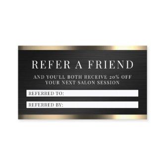Black metal faux texture elegant referral