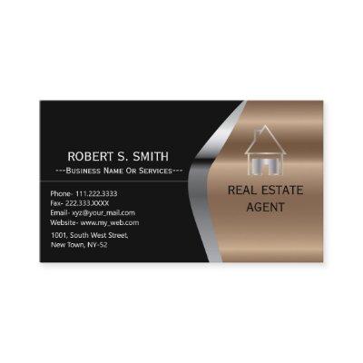 Black Metallic Real Estate agent