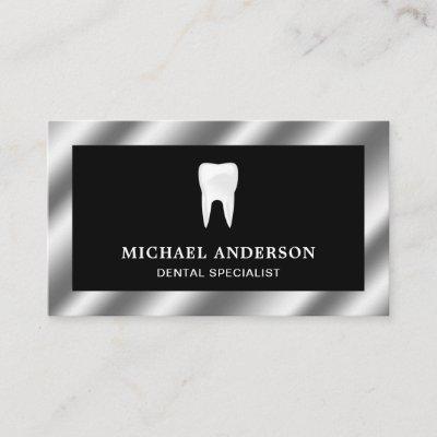 Black Metallic Steel Tooth Dental Clinic Dentist