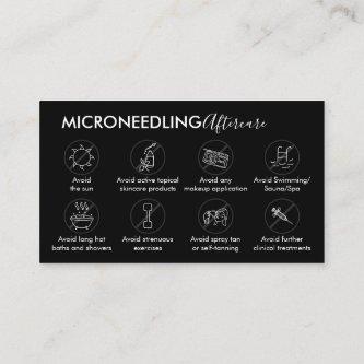 Black Microneedling Aftercare Post Instruction