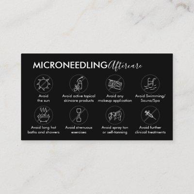 Black Microneedling Aftercare Post Instruction