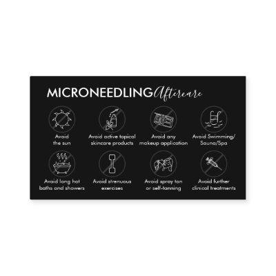 Black Microneedling Aftercare Post Instruction