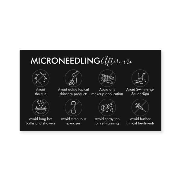 Black Microneedling Aftercare Post Instruction