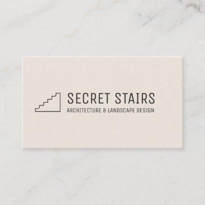 Black Minimal Logo Architecture Stairs Steps