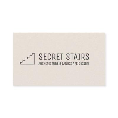 Black Minimal Logo Architecture Stairs Steps