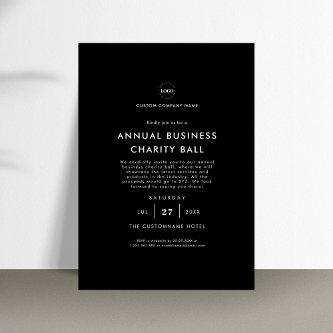 Black Minimalist Logo Business Company Event Party Invitation