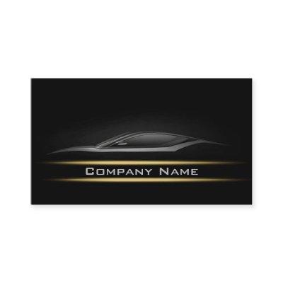 Black Minimalist Yellow Line Car Darker Layout
