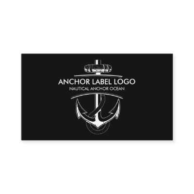 Black Modern Nautical Anchor