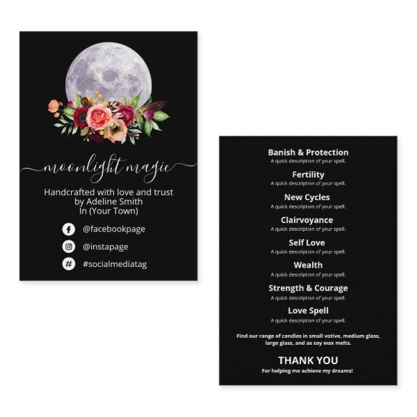 Black Moon Flower Spell Jar And Kit