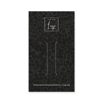 BLACK MOSAIC TEXTURE HAIR CLIP DISPLAY CARD