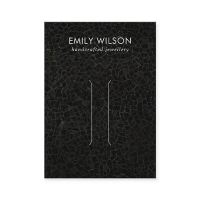 BLACK MOSAIC TEXTURE HAIR CLIP DISPLAY CARD