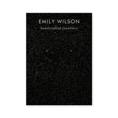 Black Mosaic Texture Stud Earring Display Card