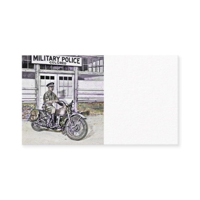 Black Motorcycle Police ww2 Appointment Card
