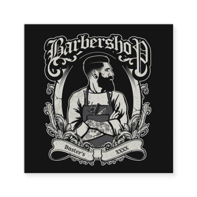 Black-n-White Hipster Square Personalize Square
