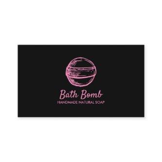 Black Natural Soap Logo Spa Bath Bomb