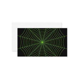 Black neon green spider web Halloween pattern