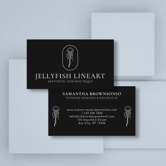 Black Ocean Nautical Jellyfish