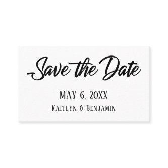 Black on White Save the Date & Wedding Detail Card