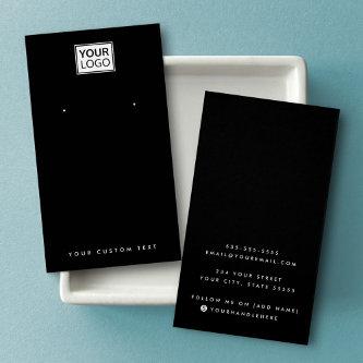 Black or any color add logo earring display card