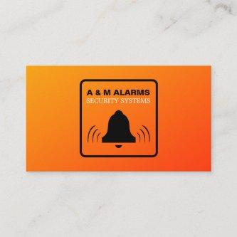 Black & Orange Alarm Logo, Security Alarm Service
