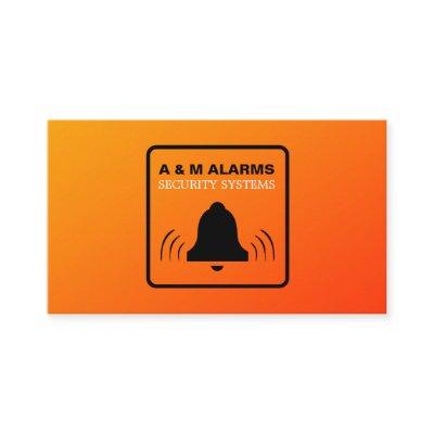 Black & Orange Alarm Logo, Security Alarm Service