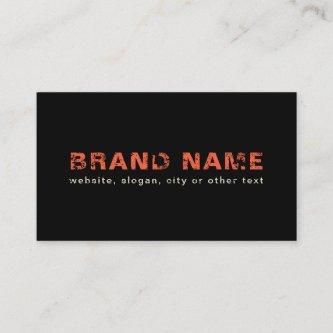Black Orange Artsy Grunge Cool Brand + Your name