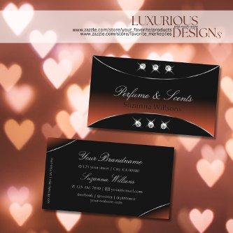 Black Orange with Silver Decor and Sparkle Jewels