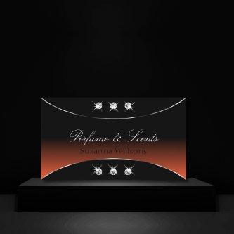 Black Orange with Silver Decor and Sparkle Jewels