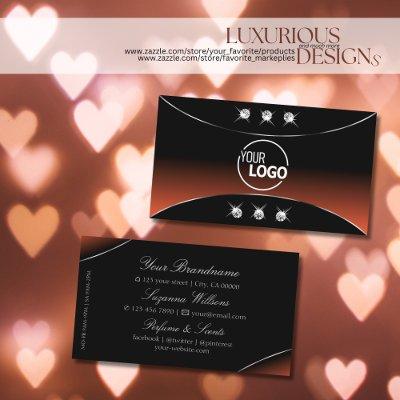 Black Orange with Silver Decor Diamonds and Logo