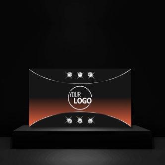 Black Orange with Silver Decor Diamonds and Logo