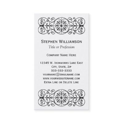 Black Ornamental Scroll Wrought Iron Professional