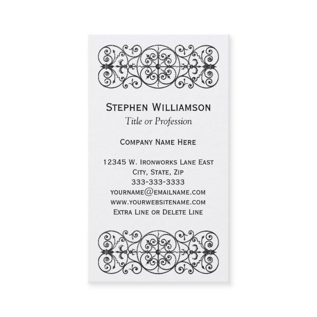 Black Ornamental Scroll Wrought Iron Professional