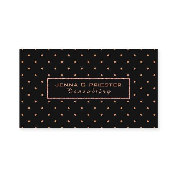 Black & Peach Polka Dots Pattern