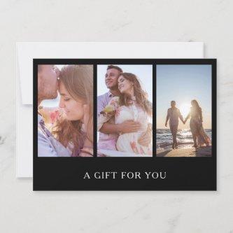 Black Photo Collage Photography Gift Certificate