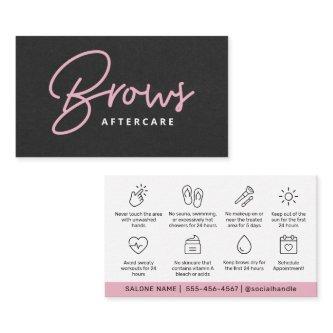 Black Pink Brows Aftercare PMU Brow Instructions B