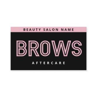 Black Pink Brows Aftercare PMU Brow Instructions B