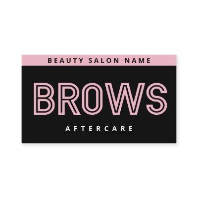 Black Pink Brows Aftercare PMU Brow Instructions B