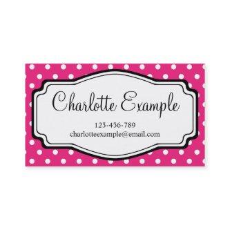 Black Pink White Polka Dot Classic Custom