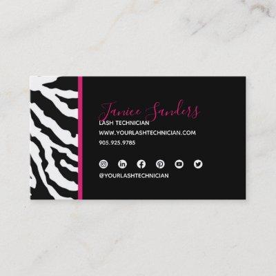 Black & Pink Zebra Print QR CODE