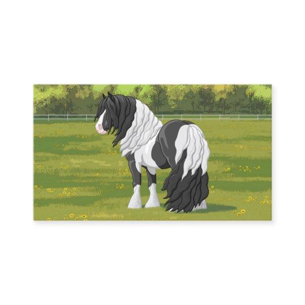 Black Pinto Piebald Gypsy Vanner Draft Horse