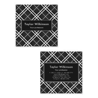 Black Plaid Square