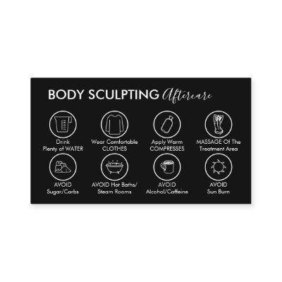 Black Post Body Sculpting Aftercare Instruction