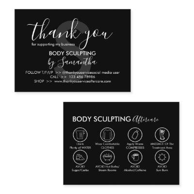 Black Post Body Sculpting Aftercare Thank You