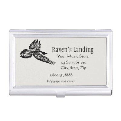 Black Raven Bird Soaring in Flight Art Business Ca  Case