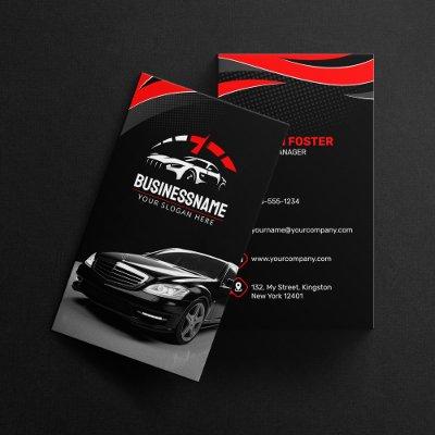 Black & Red Automobile Automotive Auto Detailing